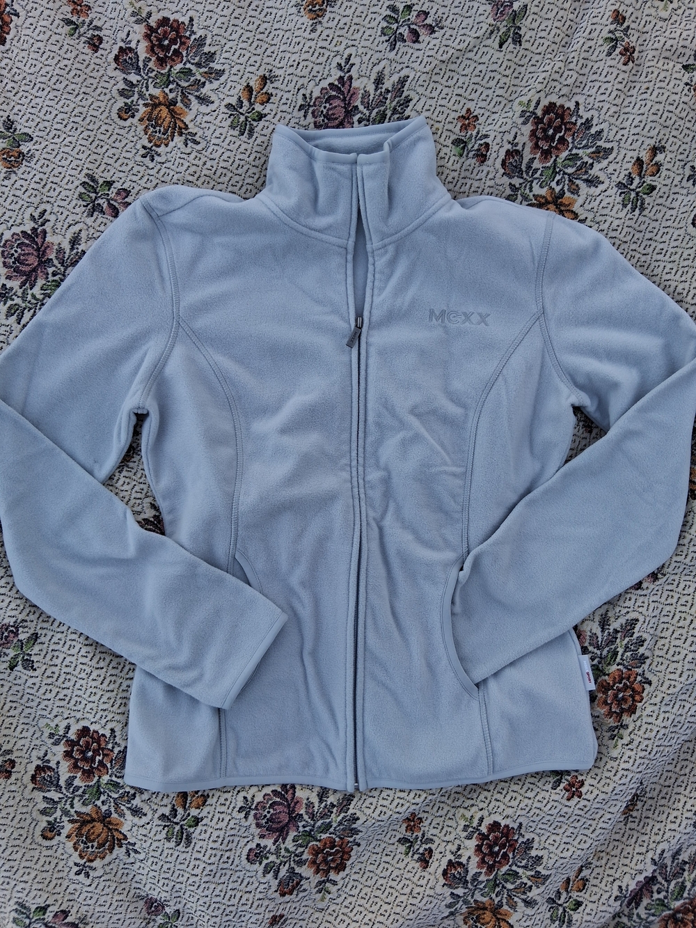 Light Blue Full-Zip Fleece Jacket for Women